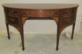 Mahogany Sheraton Style Demi Lune Sideboard