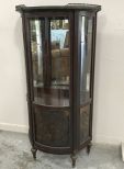 Vintage French Style Demi Lune Curio Cabinet