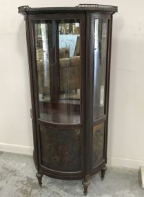 Vintage French Style Demi Lune Curio Cabinet