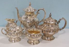 Gorham Chantilly Silver Plate Tea Service Set