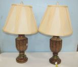 Pair of Sarreid Alabaster Table Lamps