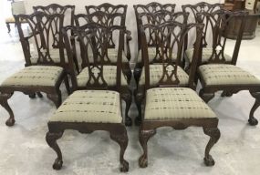 Ten Drexel Heritage Chippendale Style Dining Chairs