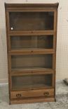 Vintage Oak Four Stack Lawyers Bookcase