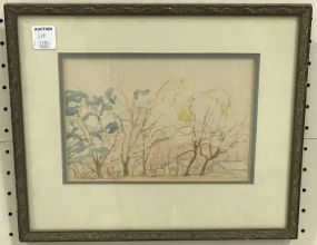 Marie Hull Drawing & Watercolor Landscape