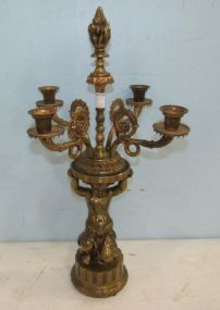 Vintage Brass Figural Candelabra