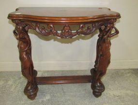 Beautiful Carved Figural Console Table