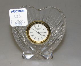 Small Waterford Crystal Heart Clock