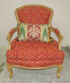 French Style Blonde Wood Arm Chair