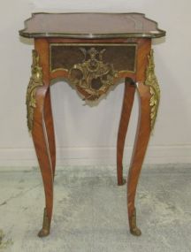 French Parquet Top Side Table