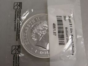 2001 Austrian $1 Kookaburra Silver Coin