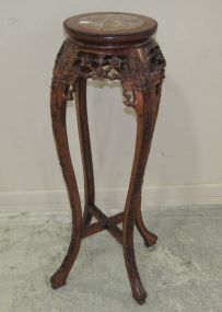 Asian Style Marble Top Plant Stand