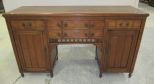 French Two Pedestal Oak Sideboard