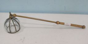 Vintage Brass and Glass Candle Snuffer