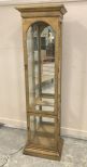 Modern Gold Finish Curio Cabinet