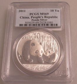 2011 CN China People's Republic Silver Panda 10 Yuan
