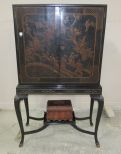 Black Lacquer Oriental Cabinet