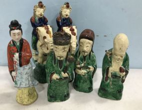 Asian Style Pottery Figurines