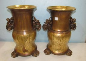 Large Modern Ceramic Urns with Cherubs