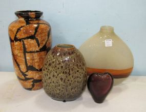 Four Colorful Pottery Decor Pieces