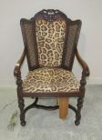 Vintage English Carved Arm Chair