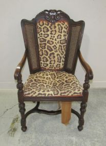 Vintage English Carved Arm Chair