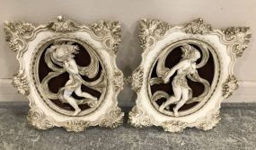 Vintage Ornate Plaster Wall Plaques