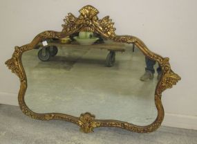 Vintage Gold Gilt Unique Shaped Mirror