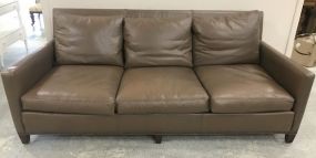 Lee Leather Three Cushion Sofa