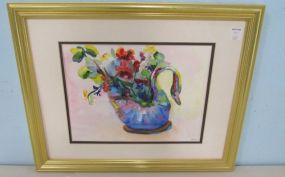 Still Life Watercolor Flowers and Vase
