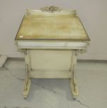 Rose Carved Painted Davenport Desk