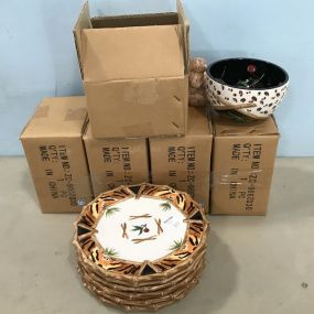 ZRIKE Bamboo Forest Plates and Bowls