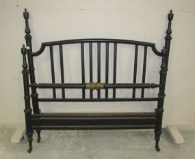 Black Painted Iron Colonial Style Bed