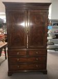 Henredon Burl Finish Entertainment Center