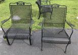 Pair of Wrought Iron Patio Chairs