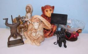 Monkey Pottery Decor Pieces