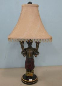 Resin Blackamoor Style Lamp