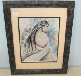 Southwest Woman Watercolor Print