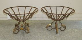 Pair of Iron Center Piece Compote