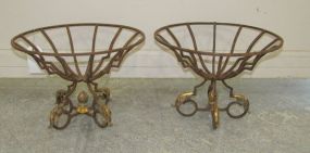 Pair of Iron Center Piece Compote