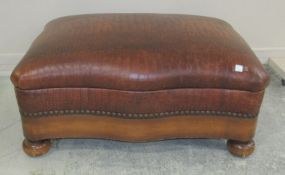 Large Modern faux Alligator Ottoman