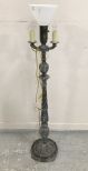 Rustic Style Metal Ornate Floor Lamp