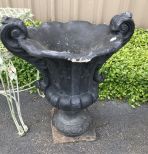 Painted Concrete Planter Urn