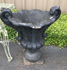 Painted Concrete Planter Urn