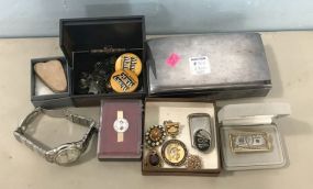Collection of Pens, Jewelry, and Collectibles