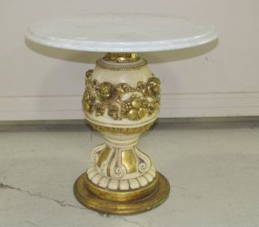 French Style Painted Urn Pedestal Table