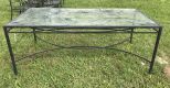 Iron Glass Top Patio Table