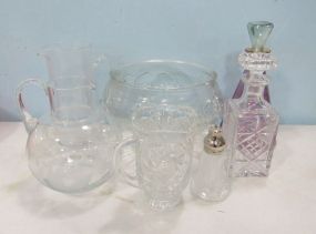 Group of Pressed Glass Serving Pieces