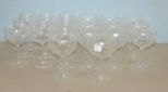 Twenty Clear Glass Stemware