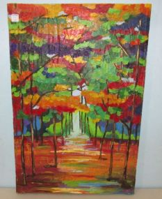 Colorful Landscape Painting on Canvas