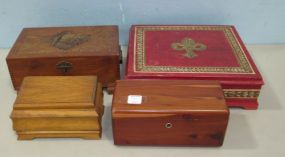Four Decorated Storage Boxes